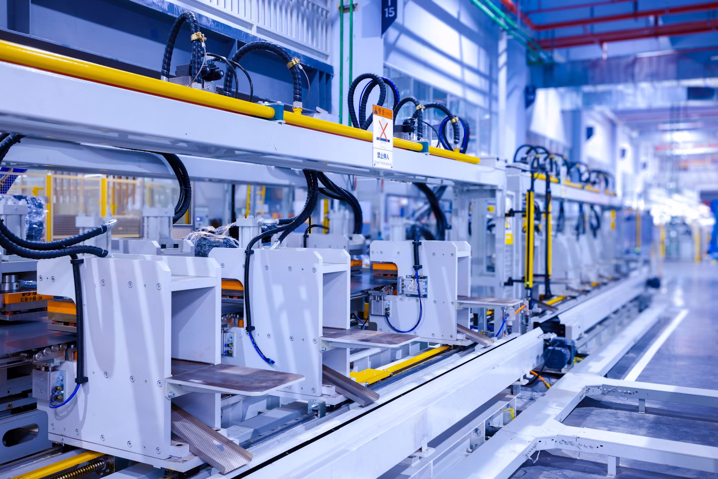 Automated industrial manufacturing production line